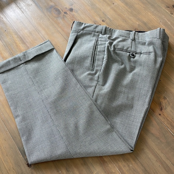 Tailored Wool Houndstooth Slacks waist 40” - Picture 2 of 10
